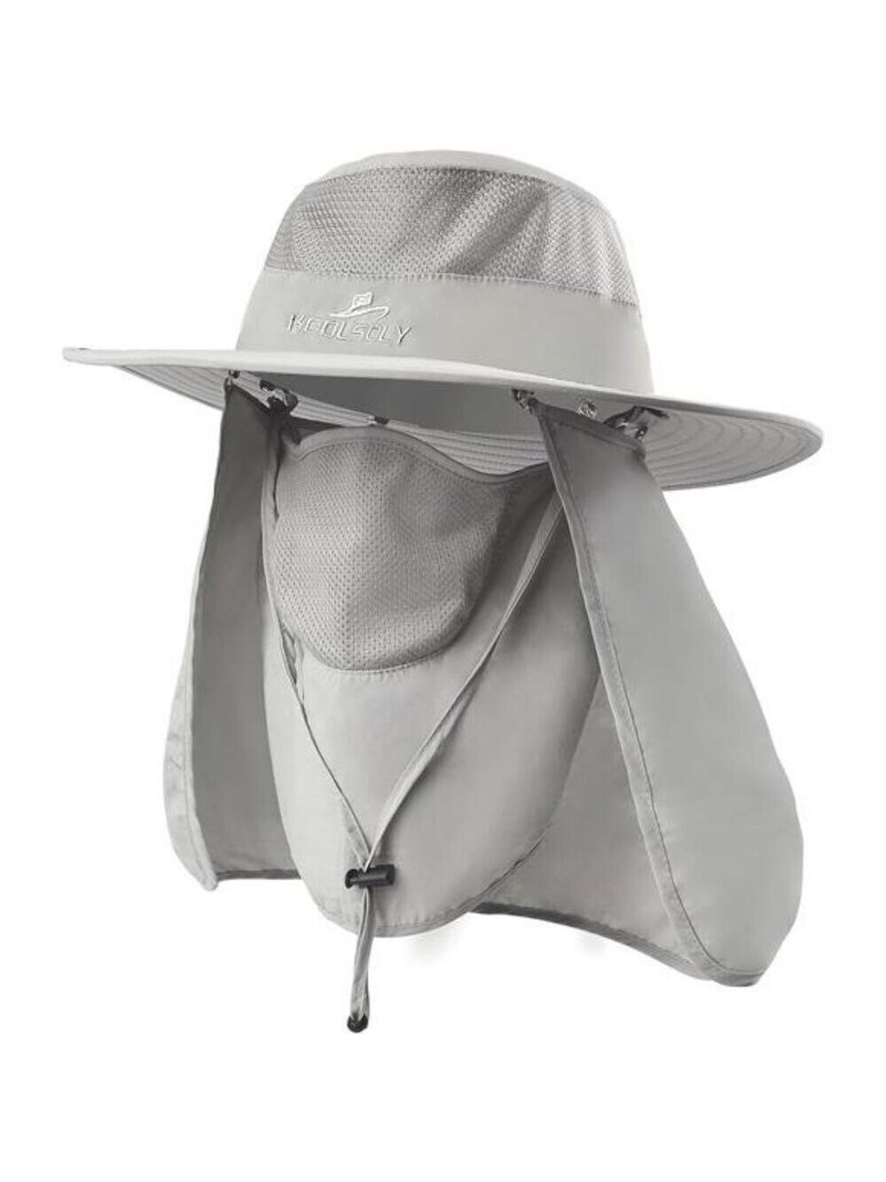 UPF 50 Sun Protection Fishing Hat Neck Flap Face Cover Outdoor Hiking Cap